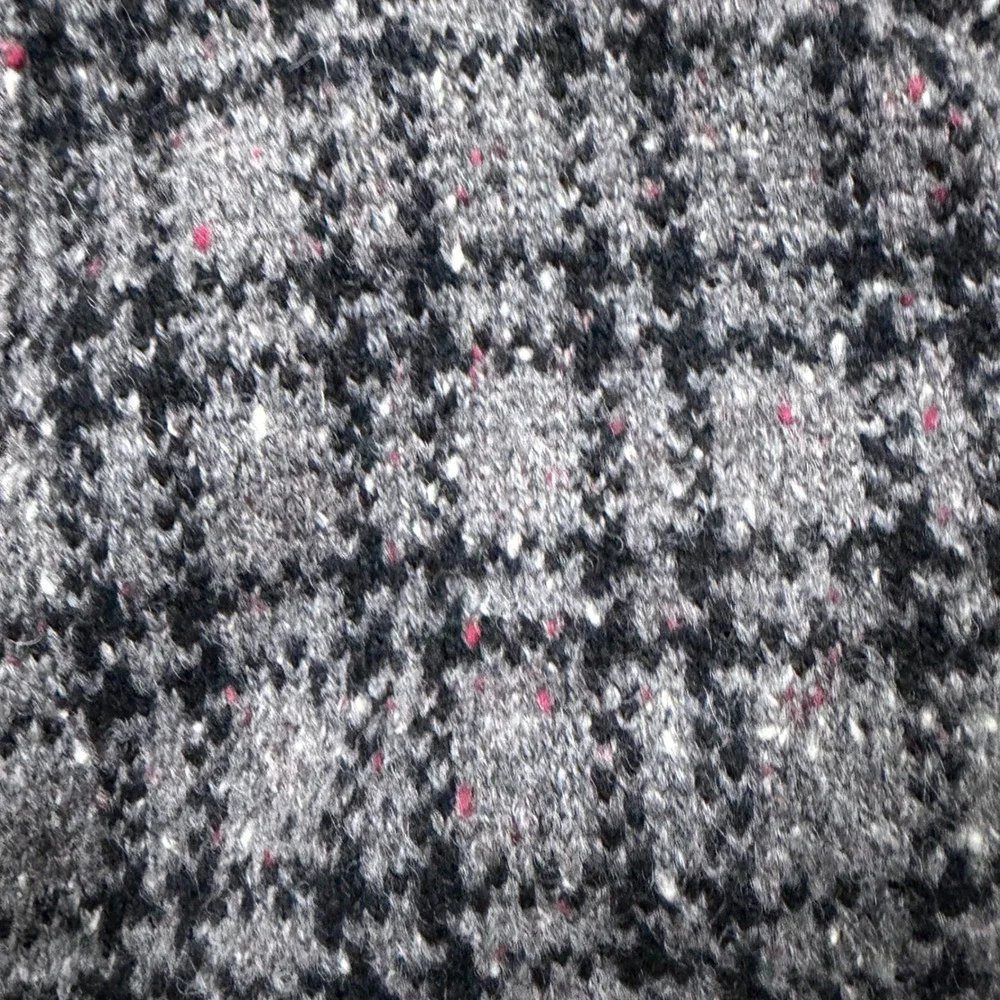 Vintage Jantzen Mens XL Gray Plaid Button Front Cardigan Sweater Made in USA